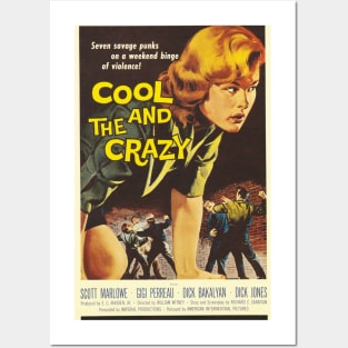 Vintage Drive-In Movie Poster - Cool and the Crazy Posters and Art